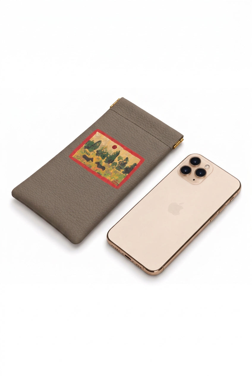 Leather pouch - In The Meadow