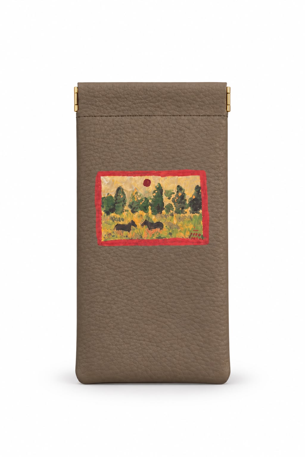 Leather pouch - In The Meadow
